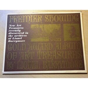 Lionel Barrymore Gold Foil Etched  (Set of 4) In Original Folder Vintage